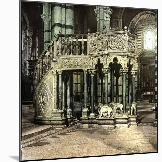 Siena (Italy), the Pulpit (1266-1268) of the Duomo (Cathedral), Circa 1895-Leon, Levy et Fils-Mounted Photographic Print