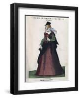 Sienese Noblewoman, from Habitus Praecipuorum Popularum, 1577-Jozsef Borsos-Framed Premium Giclee Print