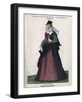 Sienese Noblewoman, from Habitus Praecipuorum Popularum, 1577-Jozsef Borsos-Framed Giclee Print