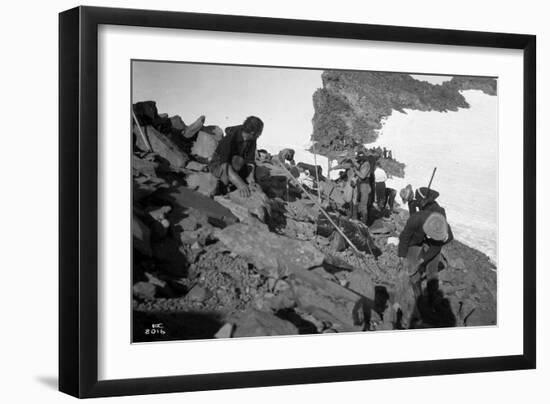 Sierra Club Mount Rainier Climbing Expedition, 1905-Ashael Curtis-Framed Giclee Print
