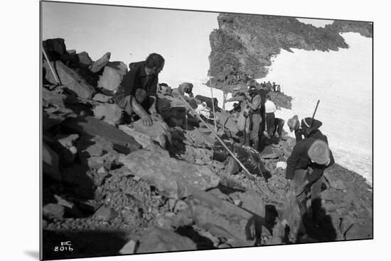 Sierra Club Mount Rainier Climbing Expedition, 1905-Ashael Curtis-Mounted Premium Giclee Print