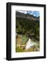 Sierra de las Cutas on the south rim above a Rio Arazas waterfall, Ordesa Valley, Ordesa National P-Robert Francis-Framed Photographic Print