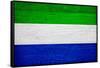 Sierra Leone Flag Design with Wood Patterning - Flags of the World Series-Philippe Hugonnard-Framed Stretched Canvas