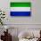 Sierra Leone Flag Design with Wood Patterning - Flags of the World Series-Philippe Hugonnard-Stretched Canvas displayed on a wall