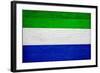 Sierra Leone Flag Design with Wood Patterning - Flags of the World Series-Philippe Hugonnard-Framed Art Print