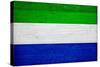 Sierra Leone Flag Design with Wood Patterning - Flags of the World Series-Philippe Hugonnard-Stretched Canvas