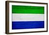 Sierra Leone Flag Design with Wood Patterning - Flags of the World Series-Philippe Hugonnard-Framed Art Print