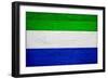 Sierra Leone Flag Design with Wood Patterning - Flags of the World Series-Philippe Hugonnard-Framed Art Print