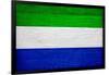 Sierra Leone Flag Design with Wood Patterning - Flags of the World Series-Philippe Hugonnard-Framed Art Print
