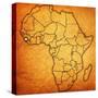 Sierra Leone on Actual Map of Africa-michal812-Stretched Canvas