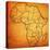 Sierra Leone on Actual Map of Africa-michal812-Stretched Canvas