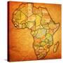 Sierra Leone on Actual Map of Africa-michal812-Stretched Canvas