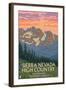Sierra Nevada High Country - Sonora Pass, Tuolumne County, California - Spring Flowers-Lantern Press-Framed Art Print