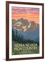 Sierra Nevada High Country - Sonora Pass, Tuolumne County, California - Spring Flowers-Lantern Press-Framed Art Print