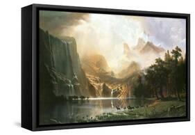 Sierra Nevada in California-Albert Bierstadt-Framed Stretched Canvas