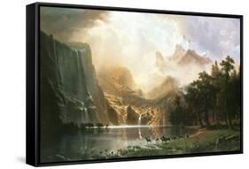 Sierra Nevada in California-Albert Bierstadt-Framed Stretched Canvas