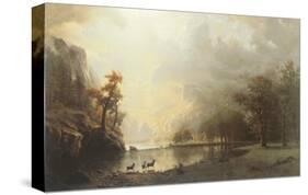 Sierra Nevada Morning-Albert Bierstadt-Stretched Canvas