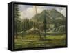 Sierra Nevada Mountains-Albert Bierstadt-Framed Stretched Canvas