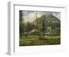 Sierra Nevada Mountains-Albert Bierstadt-Framed Premium Giclee Print