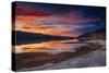 Sierra Sunset Over Owens Lake In Southern California-Jay Goodrich-Stretched Canvas