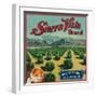 Sierra Vista Brand Citrus Crate Label - Porterville, CA-Lantern Press-Framed Art Print