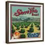 Sierra Vista Brand Citrus Crate Label - Porterville, CA-Lantern Press-Framed Premium Giclee Print