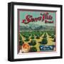 Sierra Vista Brand Citrus Crate Label - Porterville, CA-Lantern Press-Framed Art Print