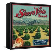 Sierra Vista Brand Citrus Crate Label - Porterville, CA-Lantern Press-Framed Stretched Canvas