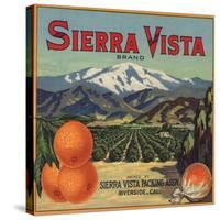 Sierra Vista Brand - Riverside, California - Citrus Crate Label-Lantern Press-Stretched Canvas