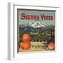 Sierra Vista Brand - Riverside, California - Citrus Crate Label-Lantern Press-Framed Art Print