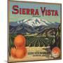 Sierra Vista Brand - Riverside, California - Citrus Crate Label-Lantern Press-Mounted Art Print