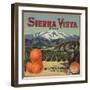 Sierra Vista Brand - Riverside, California - Citrus Crate Label-Lantern Press-Framed Art Print