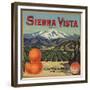 Sierra Vista Brand - Riverside, California - Citrus Crate Label-Lantern Press-Framed Premium Giclee Print