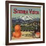 Sierra Vista Brand - Riverside, California - Citrus Crate Label-Lantern Press-Framed Art Print