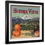 Sierra Vista Brand - Riverside, California - Citrus Crate Label-Lantern Press-Framed Art Print