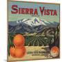 Sierra Vista Brand - Riverside, California - Citrus Crate Label-Lantern Press-Mounted Art Print