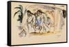 Siesta, 1915 (W/C on Paper)-Jules Pascin-Framed Stretched Canvas