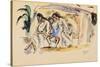 Siesta, 1915 (W/C on Paper)-Jules Pascin-Stretched Canvas