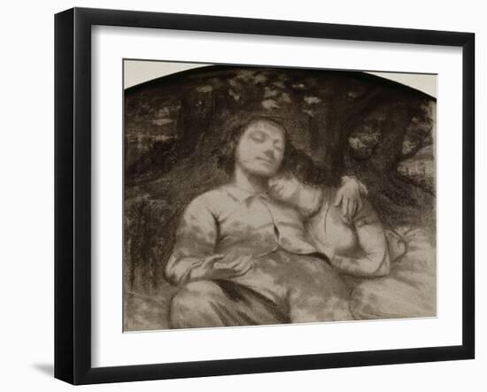 Sieste champêtre-Gustave Courbet-Framed Giclee Print