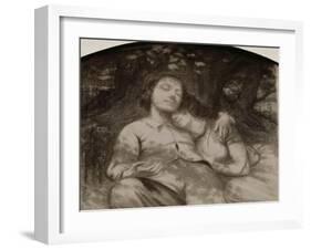 Sieste champêtre-Gustave Courbet-Framed Giclee Print