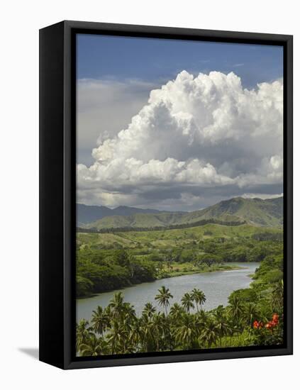 Sigatoka River, Lower Sigatoka Valley, Coral Coast, Viti Levu, Fiji, South Pacific-David Wall-Framed Stretched Canvas