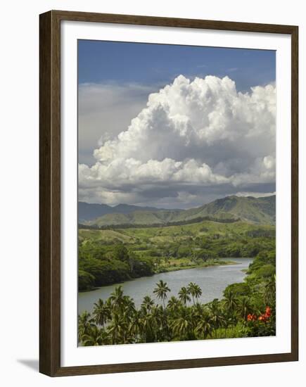 Sigatoka River, Lower Sigatoka Valley, Coral Coast, Viti Levu, Fiji, South Pacific-David Wall-Framed Premium Photographic Print