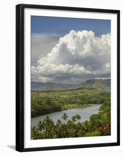 Sigatoka River, Lower Sigatoka Valley, Coral Coast, Viti Levu, Fiji, South Pacific-David Wall-Framed Premium Photographic Print