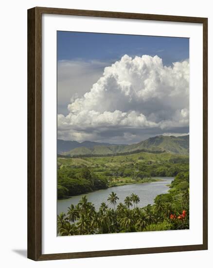 Sigatoka River, Lower Sigatoka Valley, Coral Coast, Viti Levu, Fiji, South Pacific-David Wall-Framed Premium Photographic Print