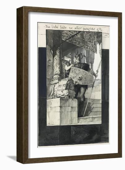 Sigfried and Kriemhild-Franz von Stuck-Framed Giclee Print