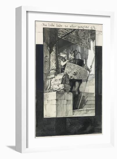 Sigfried and Kriemhild-Franz von Stuck-Framed Giclee Print