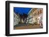 Sighisoara at Night in the Historic Centre of the 12th Century Saxon Town, Sighisoara-Matthew Williams-Ellis-Framed Photographic Print