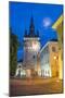 Sighisoara Clock Tower at Night in the Historic Centre of Sighisoara, a 12th Century Saxon Town-Matthew Williams-Ellis-Mounted Photographic Print