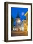 Sighisoara Clock Tower at Night in the Historic Centre of Sighisoara, a 12th Century Saxon Town-Matthew Williams-Ellis-Framed Photographic Print