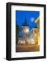 Sighisoara Clock Tower at Night in the Historic Centre of Sighisoara, a 12th Century Saxon Town-Matthew Williams-Ellis-Framed Photographic Print
